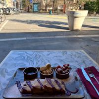 Oat Banana pancakes with fruits and more  at Fuori Luogo in Milan