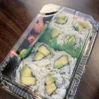 Mango avocado sushi (they use jasmine rice instead of sticky rice)  at Bangkok Thai Food Express in Lebanon