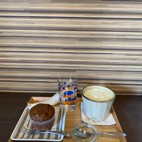 from my second visit😄cocoa muffin💗 at yurumu in Hiroshima