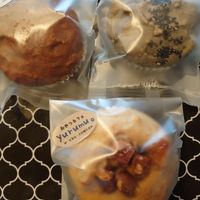 Muffins: chocolate, matcha and salted caramel    at yurumu in Hiroshima