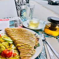 omelet with spinach and mushrooms. It was wonderful :)) at Café Naiv in Innsbruck