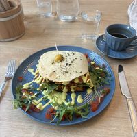 Sloppy waffles  at Café Naiv in Innsbruck