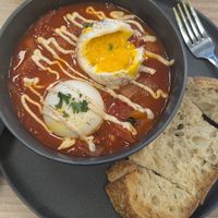 Shakshuka (vegan egg and everything) at Feast & Fallow in Vancouver