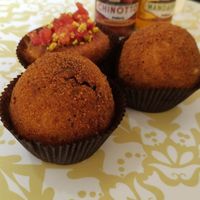 Stuffed rice ball with mixed vegetables, Arancine misto grill at Sfrigola - Via Maqueda in Palermo