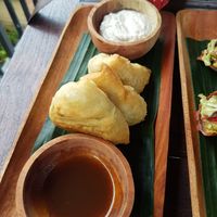 Vegan samosa at Pawwon Restu in Ubud