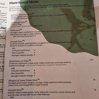 Vegan menu at Pom's Kitchen & Deli in Lichfield