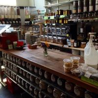 bulk bins of organic coffee, nuts, seeds, beans, etc.  at Citzens Co-op in Gainesville