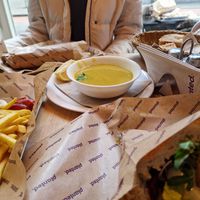 Lentil Soup and Yufka in the back at doen doen® kebap in Stuttgart