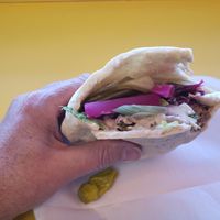 The freshest homeade falafel sandwich at Kabab Falafel Addiction in Rehoboth Beach