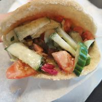 Falafel sandwich at Kabab Falafel Addiction in Rehoboth Beach