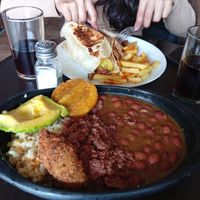 Burrito extra en combo y bandeja paisa... Increíbles! at La Cabaña Andina in Bogota