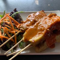 Vegan satay at Madame K's Vegetarian in Fitzroy