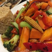 Stir fry veg and cashew at Madame K's Vegetarian in Fitzroy