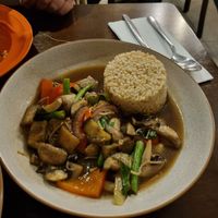 Mushroom brown rice at Madame K's Vegetarian in Fitzroy