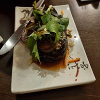 Eggplant and mushroom entree at Madame K's Vegetarian in Fitzroy