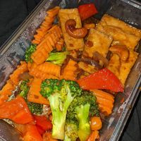 Veggie and cashew stir-fry. at Madame K's Vegetarian in Fitzroy