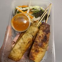 Marinated wheat Protein chicken skewers   at Madame K's Vegetarian in Fitzroy