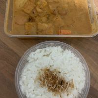 Tofu Massamum curry with coconut rice  at Madame K's Vegetarian in Fitzroy