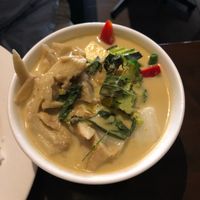 Green curry with mock chicken at Madame K's Vegetarian in Fitzroy