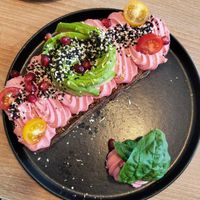 Hummus Avocado bread at LYFE Viktualienmarkt in Munich