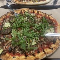 vegan pizza  at Monsieur Pierre in Nice