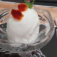 Lemon icecream at Kathmandu Restaurant in Pas De La Casa