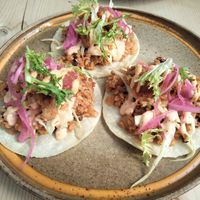 Shrimp tacos at Offbeet - Southsea in Southsea