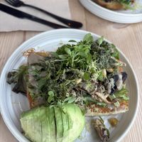 Woodland umami French toast with extra avo   at Offbeet - Southsea in Southsea