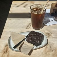 Had the salted caramel brownie which was so yummy. at Offbeet - Southsea in Southsea