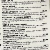Veg sandwich menu  at Gigi's Cafe in Burlingame