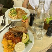 Big vegan breakfast and tofu scramble at Kawa Cafe in Surry Hills