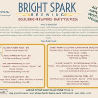 They even have vegan pizza options!  at Bright Spark Brewing in Ventura