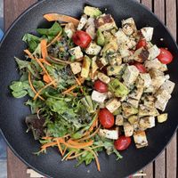 Grilled avocado saladd  at DA BU DA, Asian Fusion & Bar in Ljubljana