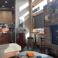 Fireplace  at Brewed Awakenings Coffee Roasters in Sunriver
