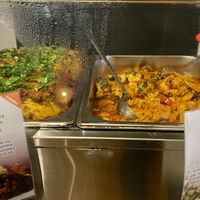 Vegan shepherd’s pie and a tofu and veggie curry   at Krishna Food in Christchurch