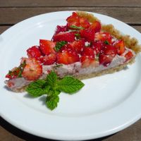 raw strawberry tart! at Mel de Magraneta by Ciel Azul in Ibiza