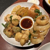 Vegetable tempura with ponzu sauce and mayo #Veganuary at R'Miet in Siem Reap