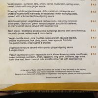 Menu   at R'Miet in Siem Reap