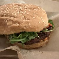 Black sheep lamb burger  at Jayna Gyro in Emeryville