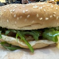 Vegan lamb burgerr  at Jayna Gyro in Emeryville