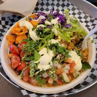 Veg power bowl at Twisted Indian Wraps in Lindsay