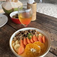 Suiting Smoothie bowl for Sacral Chakra+ kombucha  at Bintang Tiga- 'Ra' Healing Food in 
