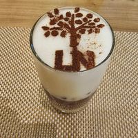 Vegan soy iced chocolate at Fortunate Coffee in Negara