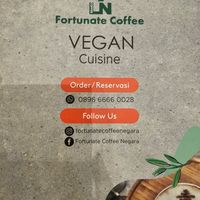 Social media details at Fortunate Coffee in Negara
