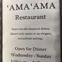   at Ama Ama Restaurant in Kapolei