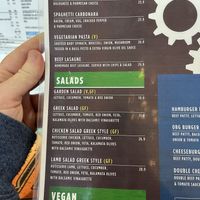 Pasta and salad menu   at Outback Bar And Grill in Coober Pedy