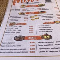 Menu  at La Rose Des Sables Restaurant Pizzeria in Ouarzazate