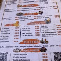 Menu  at La Rose Des Sables Restaurant Pizzeria in Ouarzazate