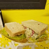 Fish finger sandwich at THE COVEN of WICHES in East London