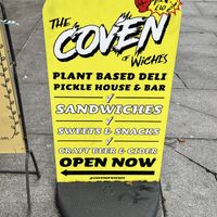 Sign to find The Coven of Wiches inside the market  at THE COVEN of WICHES in East London